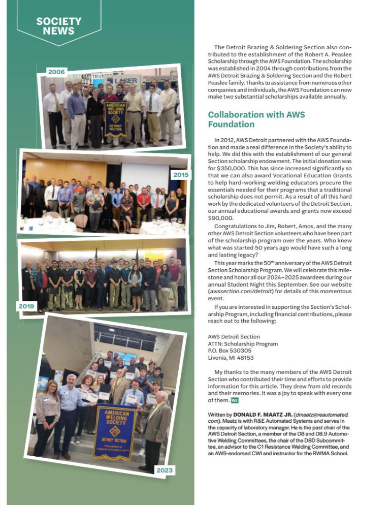 50th Anniversary Scholarships 2