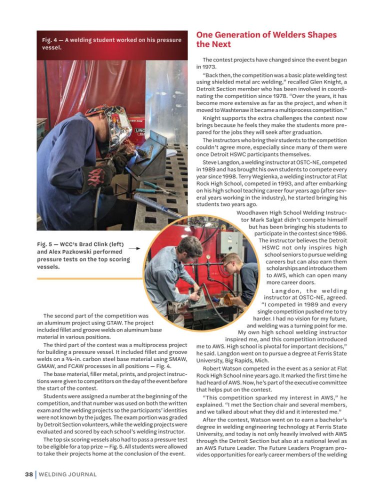 Celebration of 50 years of the High School Welding Competition!
