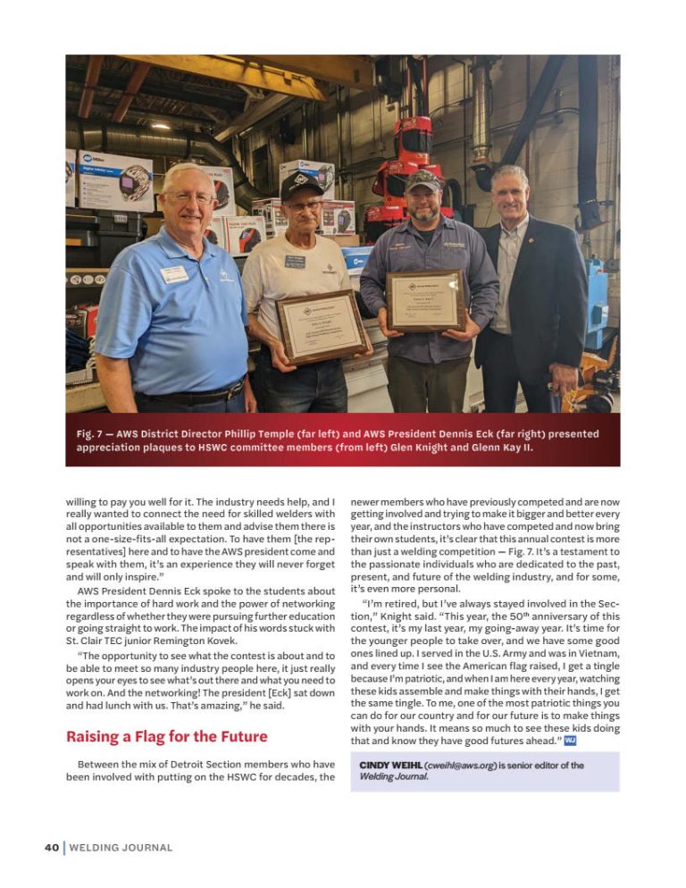 Celebration of 50 years of the High School Welding Competition!