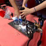 Stud welding demo with Nelson Stud Welding
