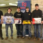 2025 Behind the Mask Secondary Winners L-R Jacob Rieckman – 2nd place GMAW; East Grand Forks Senior High, East Grand Forks, MN Trinity Anderson – 2nd place SMAW; Mandan High School, Mandan, ND Jaymeson Rader – 1st place SMAW; Mandan High School, Mandan, ND Andrew Bender – 1st place GMAW; Minot North High School, Minot ND Grant Rominski – 3rd place GMAW; Tri-County High School, Karlstad, MN Anton Albrecht – 3rd place SMAW; North Valley Career and Technology Center, Grafton, ND